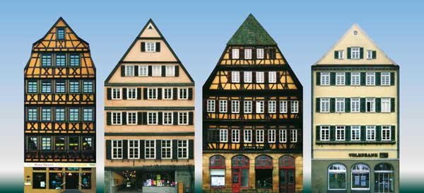 Low relief background buildings. Set of 4 old time building faca<br /><a href='images/pictures/Auhagen/42507.jpg' target='_blank'>Full size image</a>
